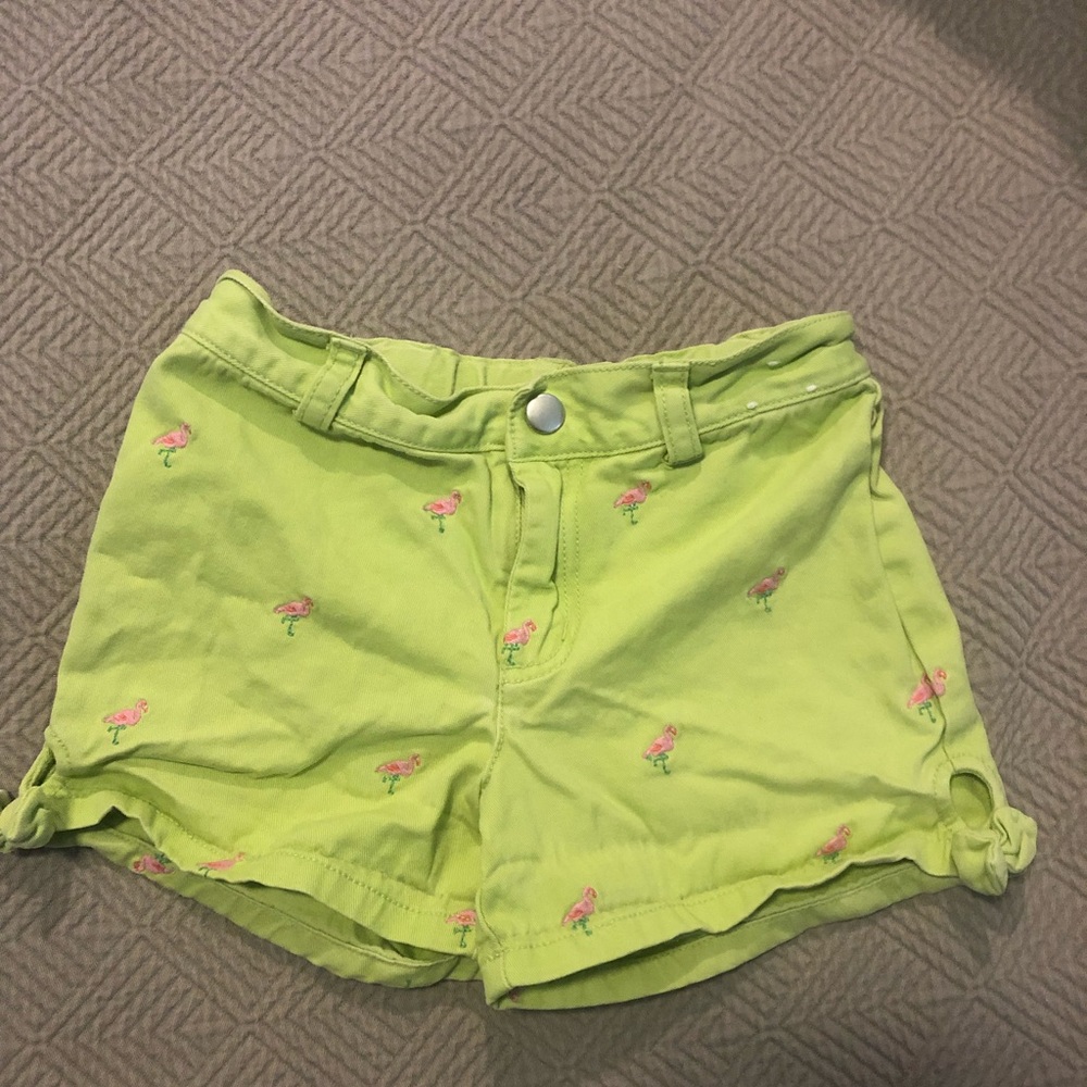 Girls Gymboree size 5 Embroidered Flamingo Shorts